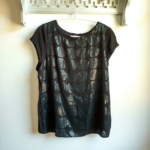 Boden Tops - Boden Black Blouse with Sequin Details